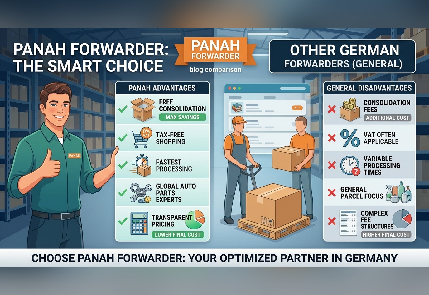 Panah Forwarder vs. Other German Package Forwarders: What Actually Matters